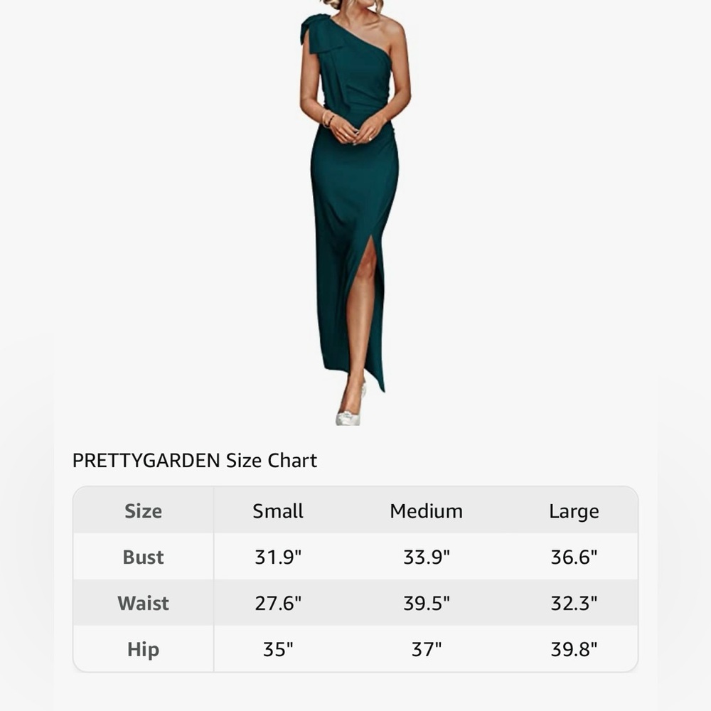Pretty Garden one shoulder long formal dress - Picture 3 of 14
